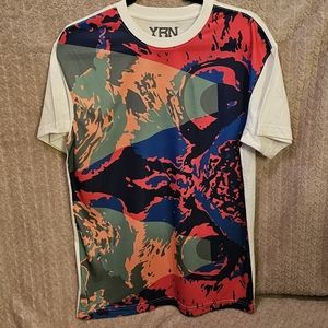 3/$25 🆕 YRN Yung Rich Nation Colorful Owl Graphic White Tee size Medium
